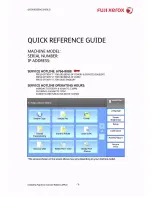 Fuji Xerox Booklet Finisher-C1 Quick Reference Manual preview