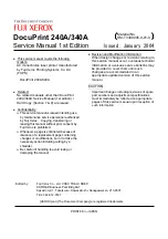 Preview for 3 page of Fuji Xerox Docuprint 240a Service Manual