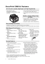 Preview for 4 page of Fuji Xerox DocuPrint C5005 d User Manual