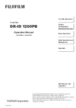 Preview for 1 page of FujiFilm DR-ID 1200PB Operation Manual