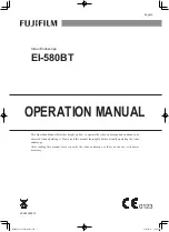 Preview for 1 page of FujiFilm EI-580BT Operation Manual