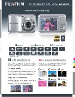 Preview for 1 page of FujiFilm Finepix AV230 Series; Finepix AX300 Series Specifications