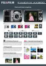 FujiFilm FinePix AX300 Specifications preview