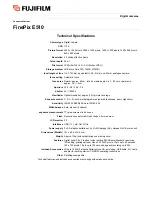 Preview for 2 page of FujiFilm FinePix E 510 Technical Specifications