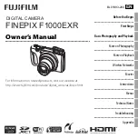 FujiFilm FinePix F1000EXR Owner'S Manual предпросмотр