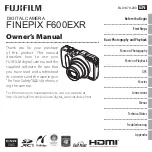 FujiFilm FinePix F600EXR Owner'S Manual предпросмотр