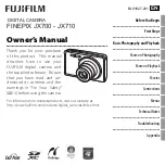 FujiFilm FINEPIX JX700 Owner'S Manual preview