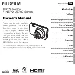 FujiFilm FINEPIX JZ700 Series Owner'S Manual preview