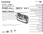 Preview for 1 page of FujiFilm FinePix REAL 3D W1 Owner'S Manual