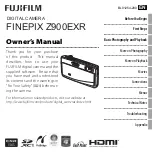 FujiFilm FINEPIX Z900EXR Owner'S Manual предпросмотр