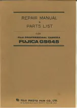 FujiFilm FUJICA GSB45 Repair Manual & Parts List preview
