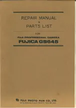 Preview for 1 page of FujiFilm FUJICA GSB45 Repair Manual & Parts List