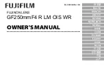 FujiFilm FUJINON GF250mmF4 R LM OIS WR Owner'S Manual preview