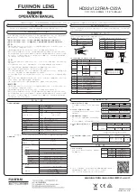 Preview for 1 page of FujiFilm FUJINON LENS CV2A-2R4A.HD32x12 Operation Manual