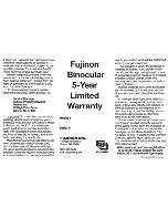 Preview for 12 page of FujiFilm Fujinon-Mariner 7x50WP-XL Operation Manual