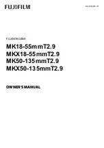 FujiFilm FUJINON MK18-55mmT2.9 Owner'S Manual preview