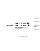 FujiFilm KLASSE S Owner'S Manual preview