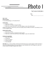 FujiFilm Photo I Instructions preview