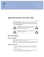 FujiFilm Vevo 770 Quick Start Manual preview