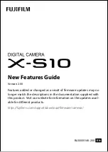 Предварительный просмотр 1 страницы FujiFilm X-S10 New Features Manual