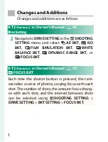 Preview for 4 page of FujiFilm X-T2 New Features Manual