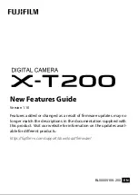 Preview for 1 page of FujiFilm X-T200 New Features Manual