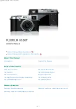 FujiFilm X100T Owner'S Manual предпросмотр