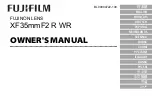 FujiFilm XF35mm F2 R WR Owner'S Manual preview