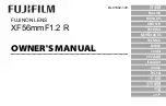 Preview for 1 page of FujiFilm XF56mm F1.2 R APD Owner'S Manual