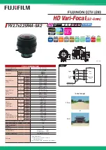 Preview for 1 page of FujiFilm YV2.7x2.2SR4A-SA2 Specifications