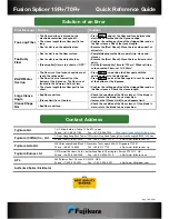 Preview for 4 page of Fujikura 70R+ Quick Reference Manual