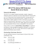 Fujikura AFL OFI-FTT Series Quick Reference Manual preview