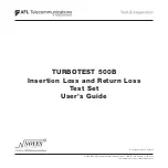 Preview for 3 page of Fujikura AFL Telecommunications NOYES TURBOTEST 500B User Manual