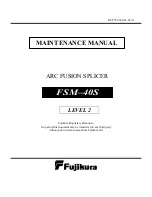 Preview for 1 page of Fujikura FSM-40S Maintenance Manual