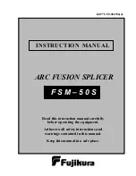 Fujikura FSM-50S Instruction Manual preview