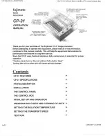 Fujimoto CP-31 Operation Manual preview