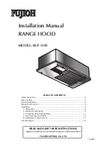 Preview for 1 page of Fujioh BUF-03R Installation Manual