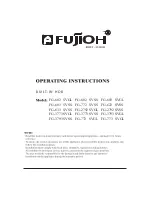 Preview for 1 page of Fujioh FG-2792 SVGL Operating Instructions Manual