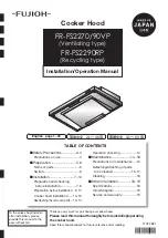 Preview for 1 page of Fujioh FR-FS2270/90VP Operation Manual