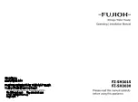Fujioh FZ-SH3015 Operating & Installation Manual preview