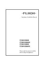 Preview for 1 page of Fujioh FZ-WH5038D Operating & Installation Manual