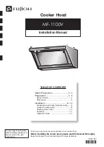 Preview for 1 page of Fujioh MF-1100V Installation Manual