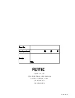 Preview for 17 page of Fujitec MO-1330 Instruction Manual