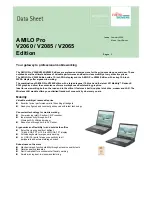 Fujitsu Siemens Computers AMILO Pro V2060 Datasheet предпросмотр