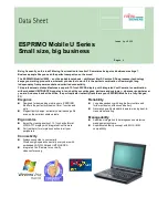 Fujitsu Siemens Computers ESPRIMO Mobile U9200 Datasheet preview