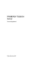 Предварительный просмотр 1 страницы Fujitsu Siemens Computers PRIMERGY TX200 S4 Service Supplement Manual