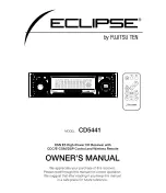 Fujitsu Ten ECLIPSE CD5441 Owner'S Manual предпросмотр