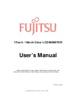 Fujitsu 17inch User Manual preview