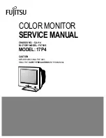 Preview for 1 page of Fujitsu 17P4 Service Manual