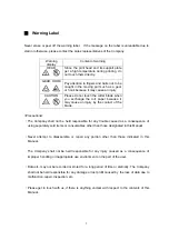 Preview for 5 page of Fujitsu 628WSL110H2 User Manual